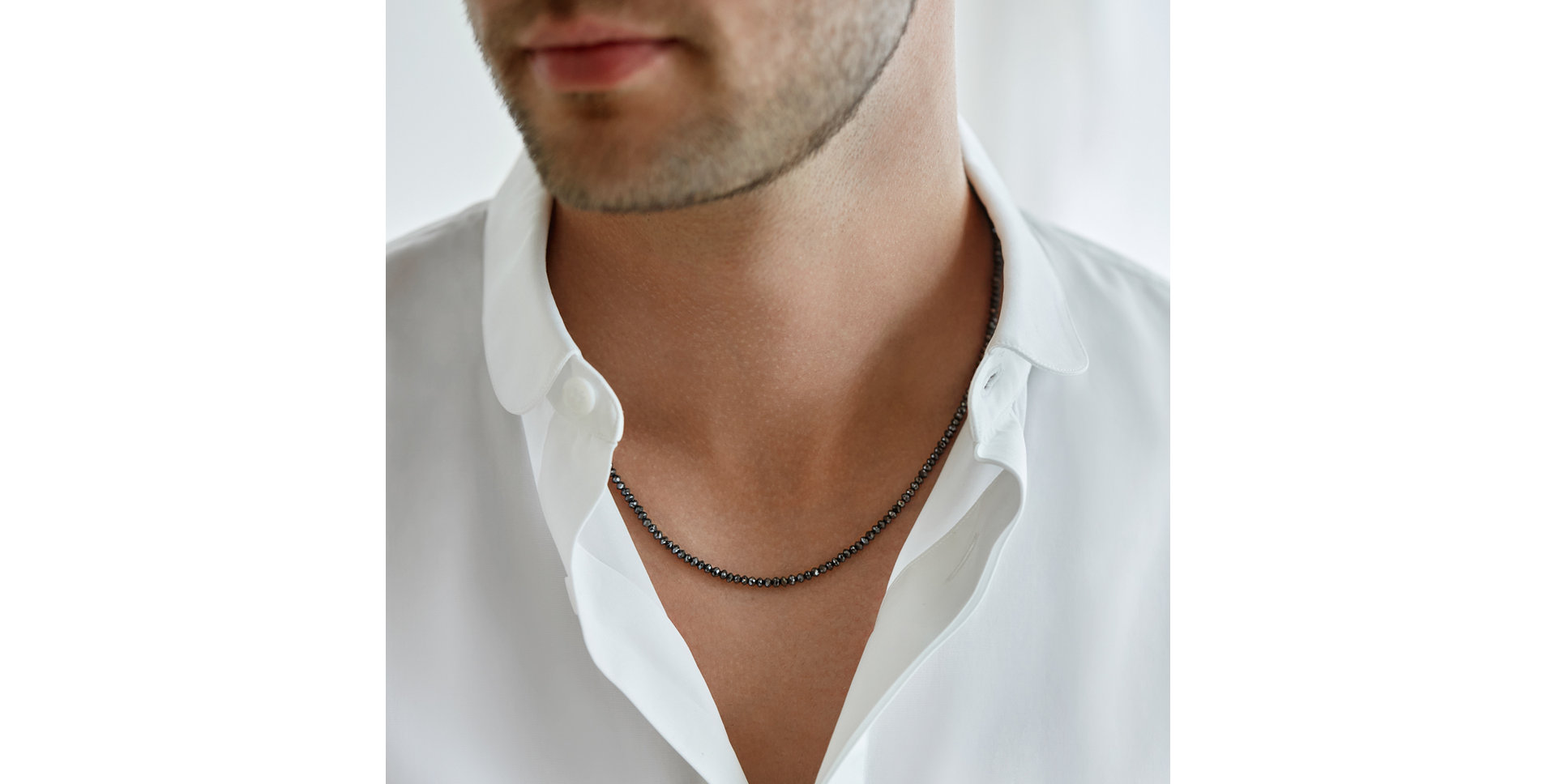 Necklace with black diamonds Bubbling Soap