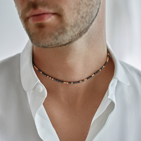 Necklace with black diamonds Night Chain