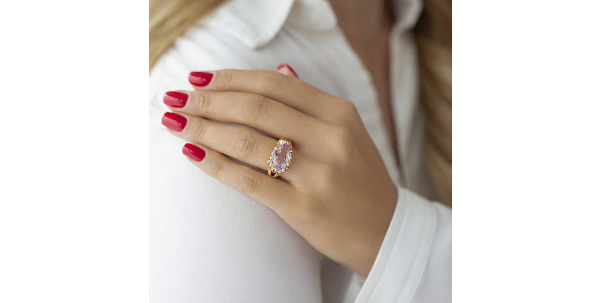 Diamond rings with Amethyst Dannell