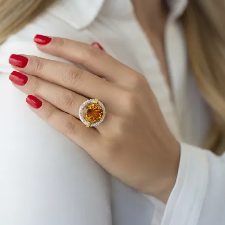 Diamond rings with Amethyst Gyldan