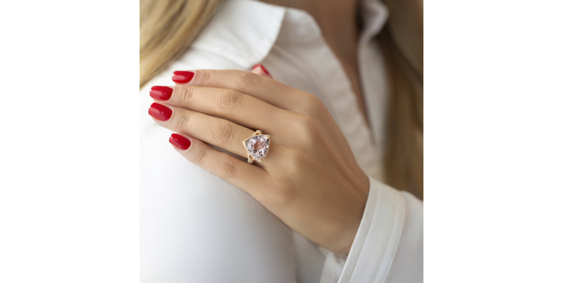 Diamond rings with Amethyst Oistin