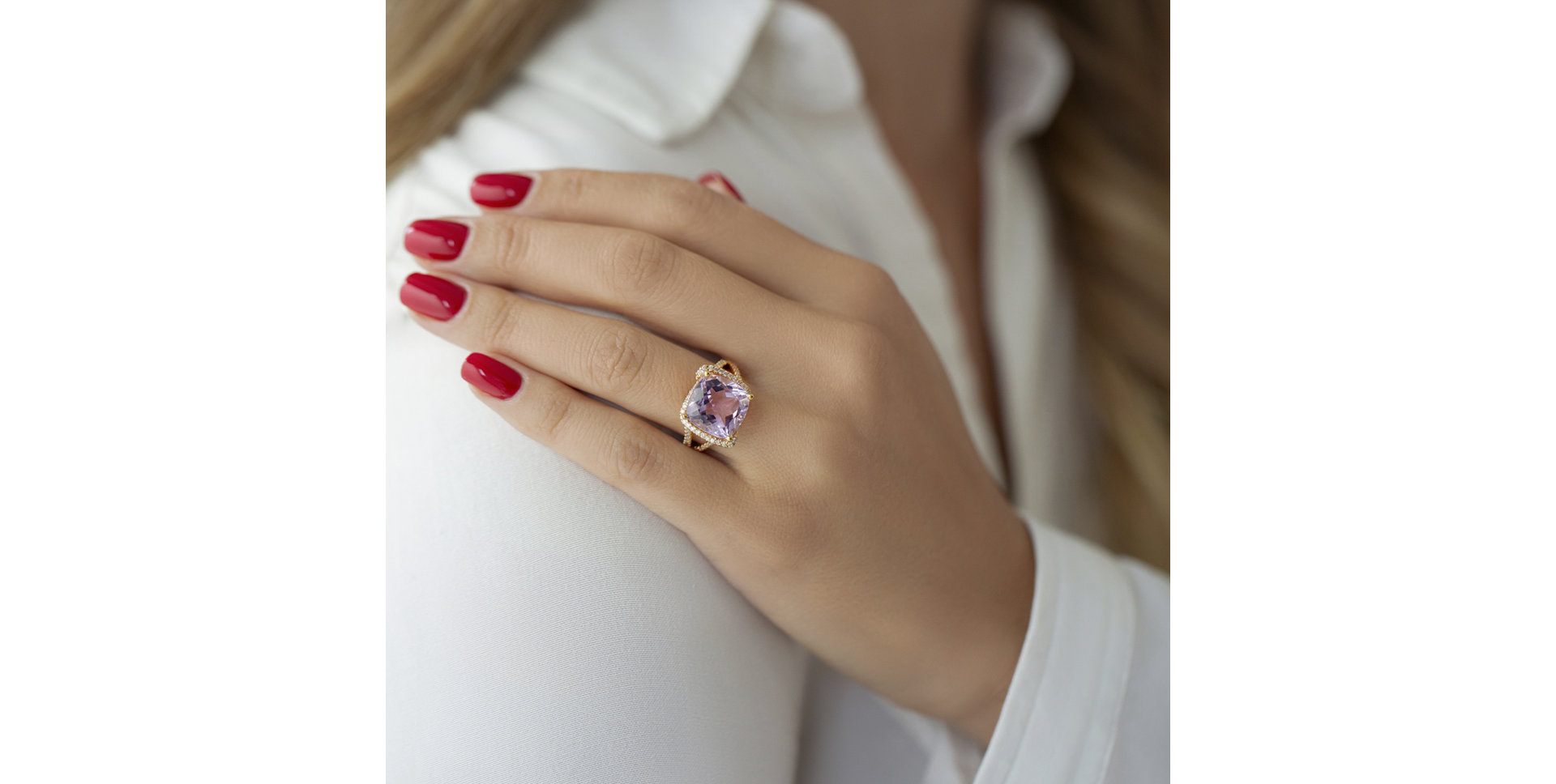 Diamond rings with Amethyst Howells