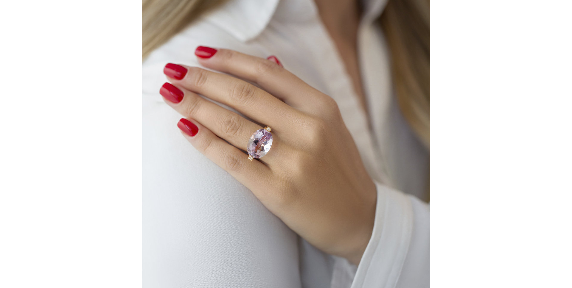 Diamond rings with Amethyst Amalasanda