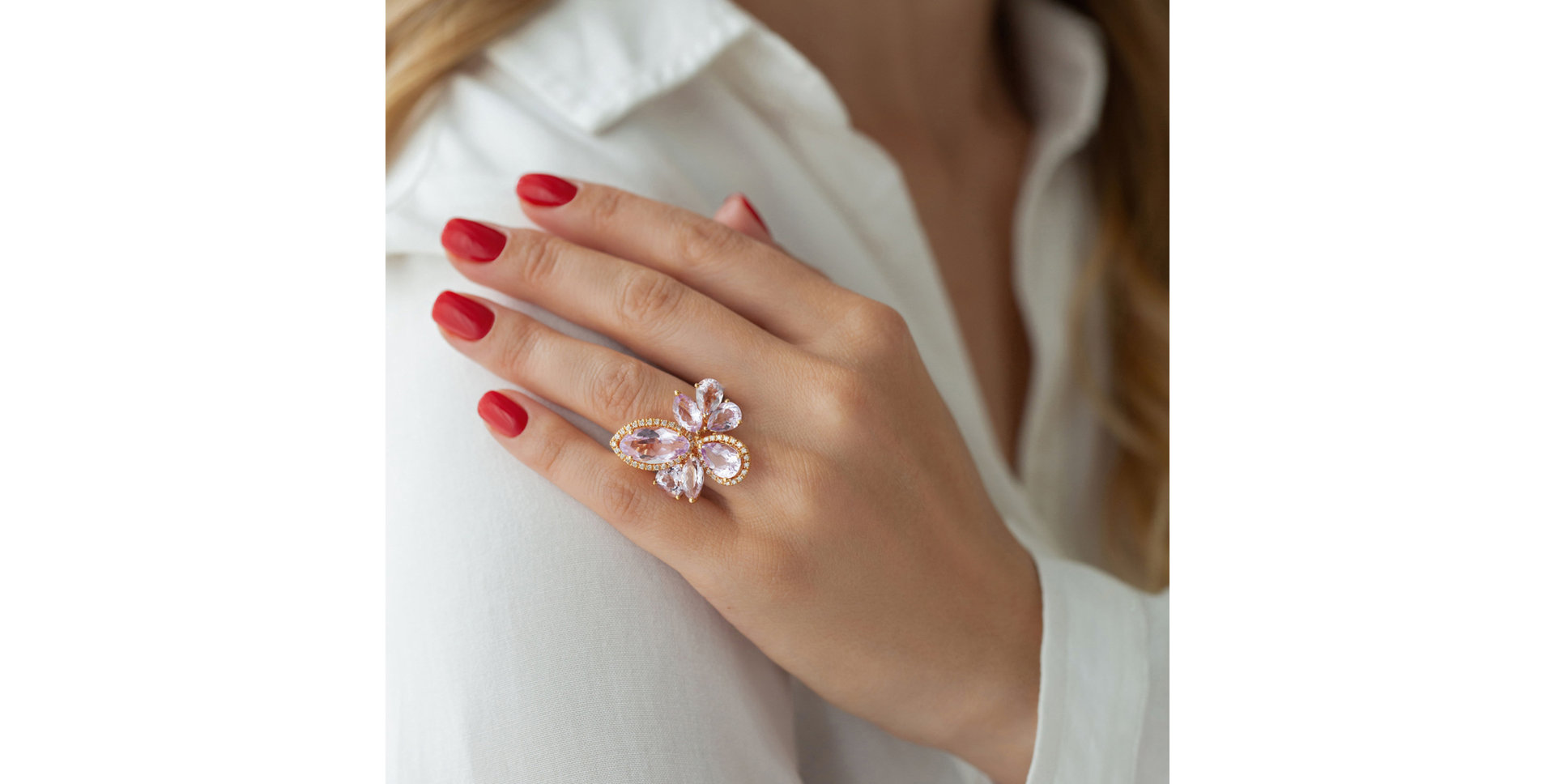 Diamond rings with Amethyst Chelsea