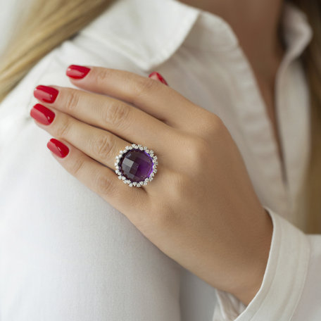 Diamond rings with Amethyst Kirkland