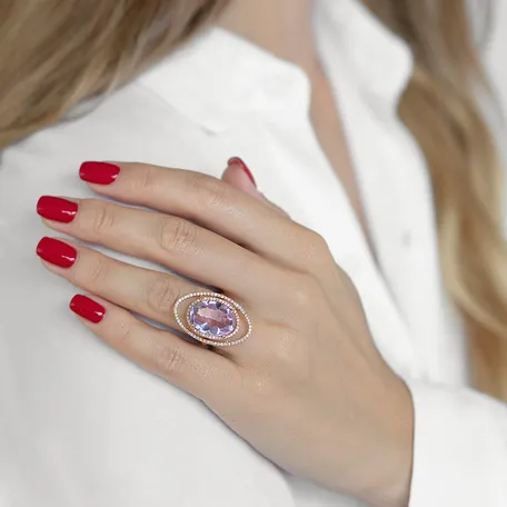 Diamond rings with Amethyst Master Mind