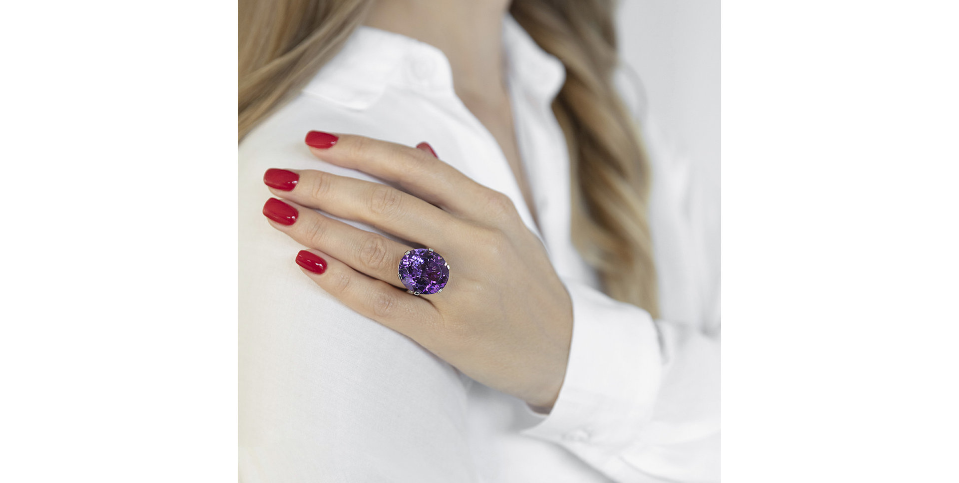 Diamond rings with Amethyst Fairytale Seraph