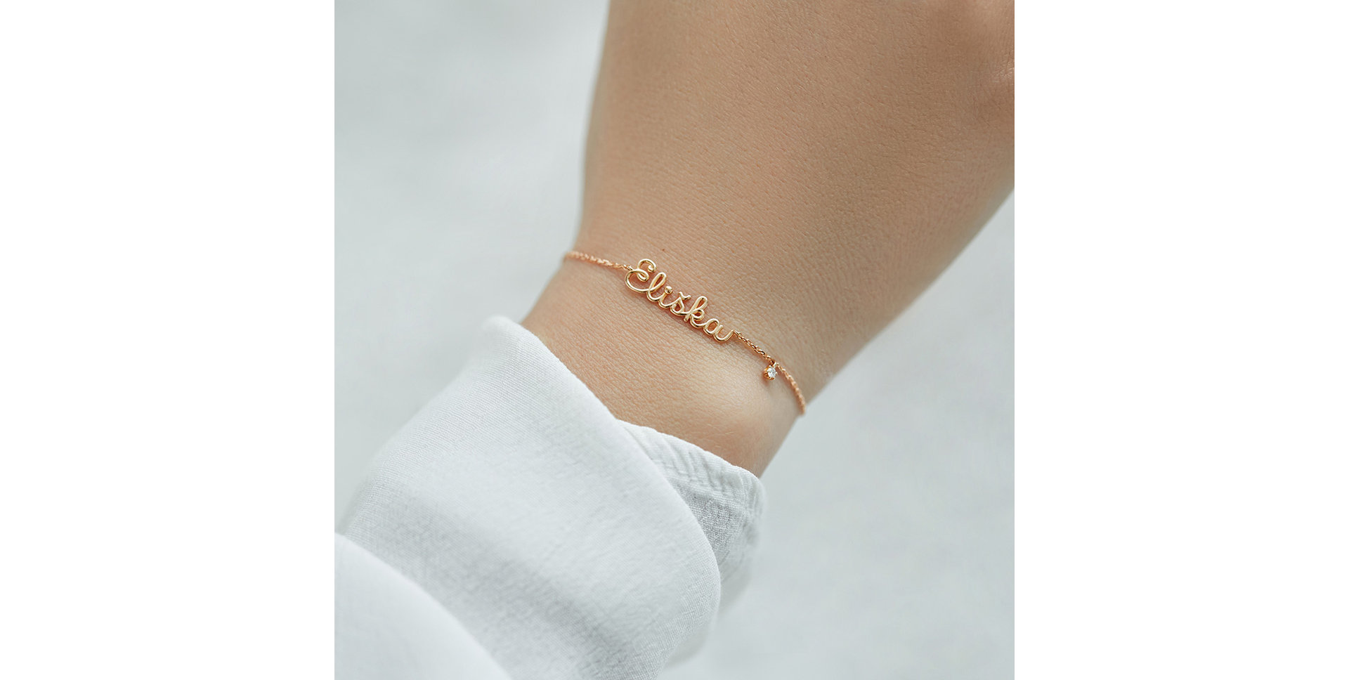 Diamond bracelet Curly Name