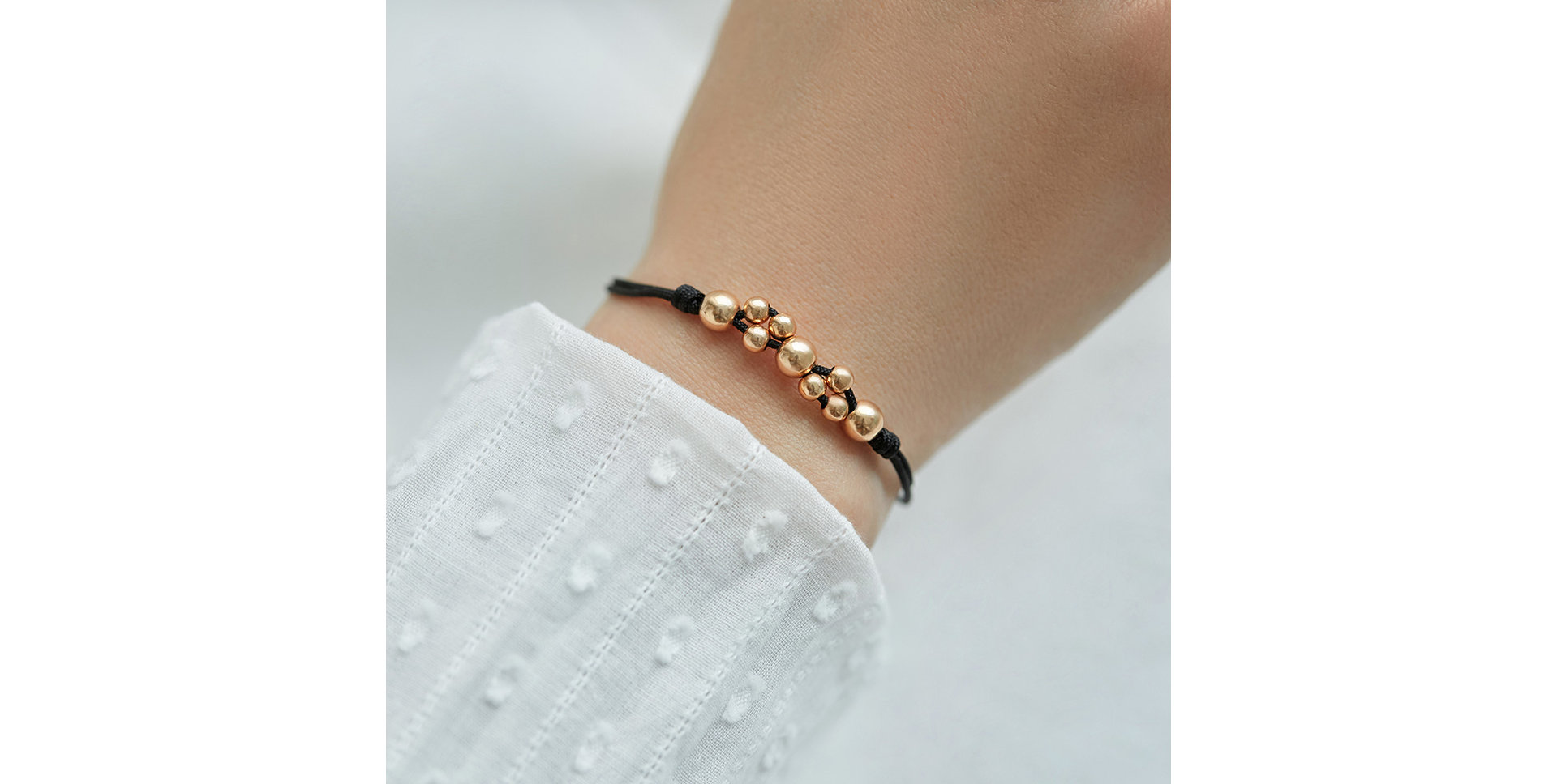 Bracelet with cord Bubble Shamballa