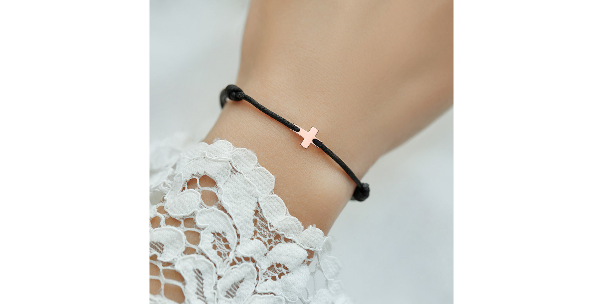 Bracelet with cord Faith Cross