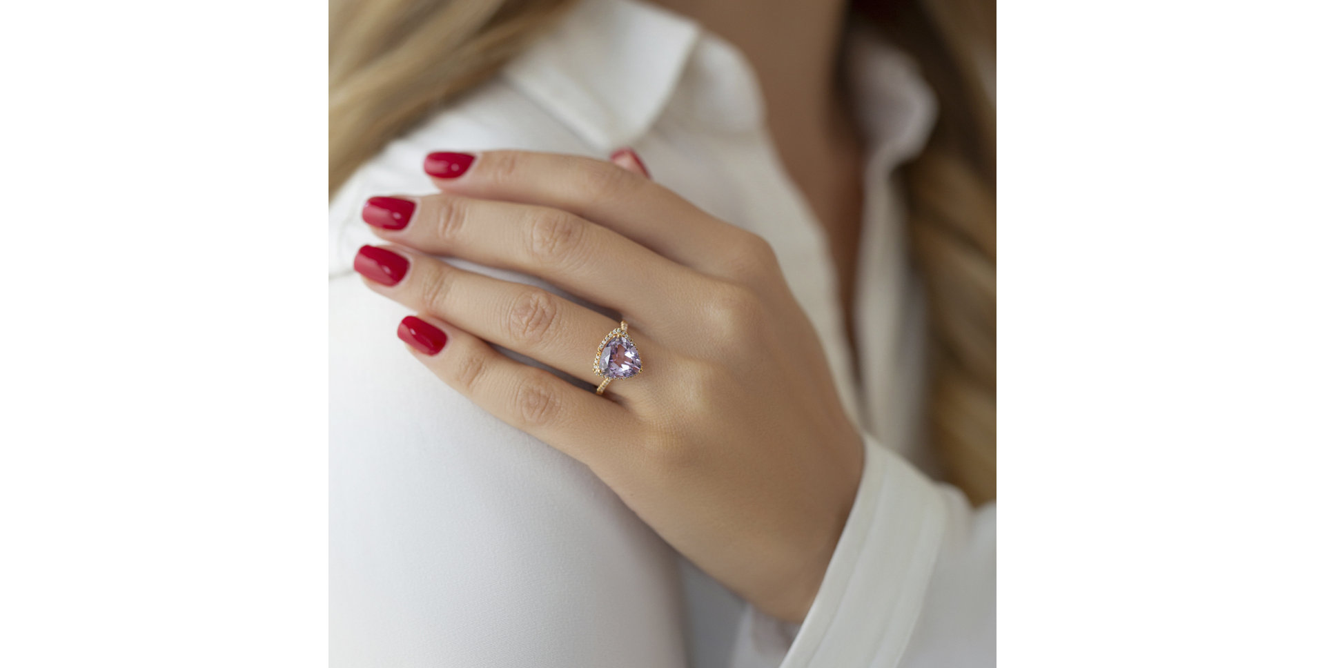 Ring with Citrine and diamonds Jonina