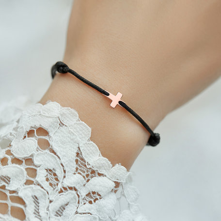 Bracelet with cord Faith Cross