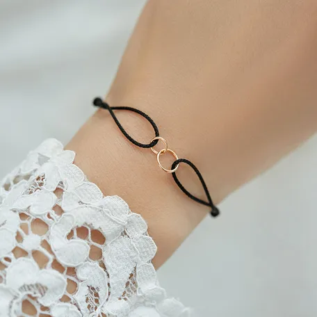 Bracelet with cord Infinity
