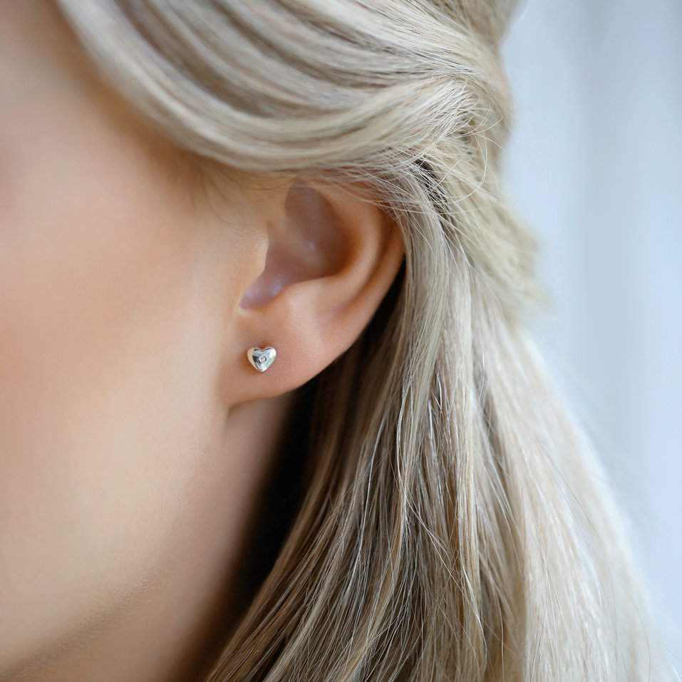 Diamond earrings Hearts