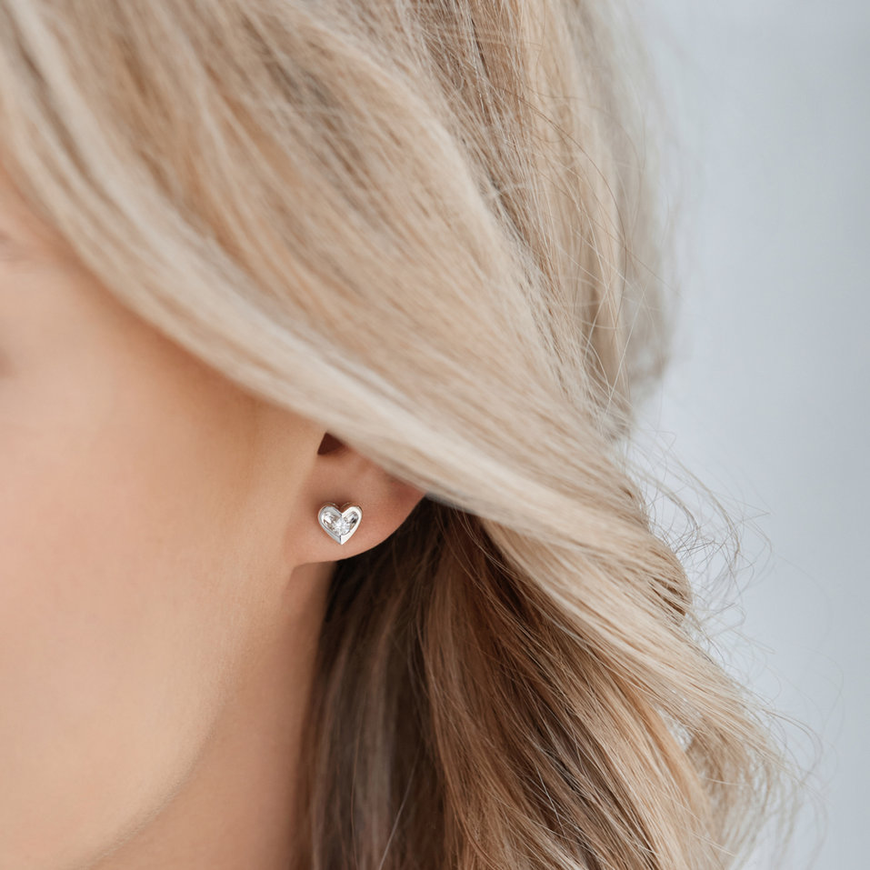 Diamond earrings Love story