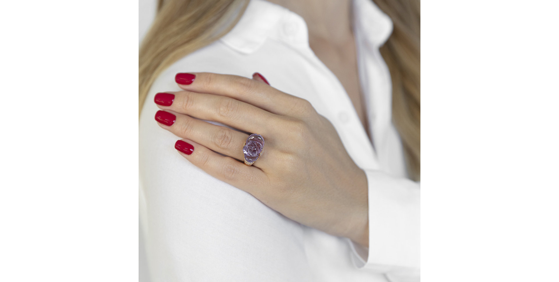 Diamond rings with Amethyst Crazzy One