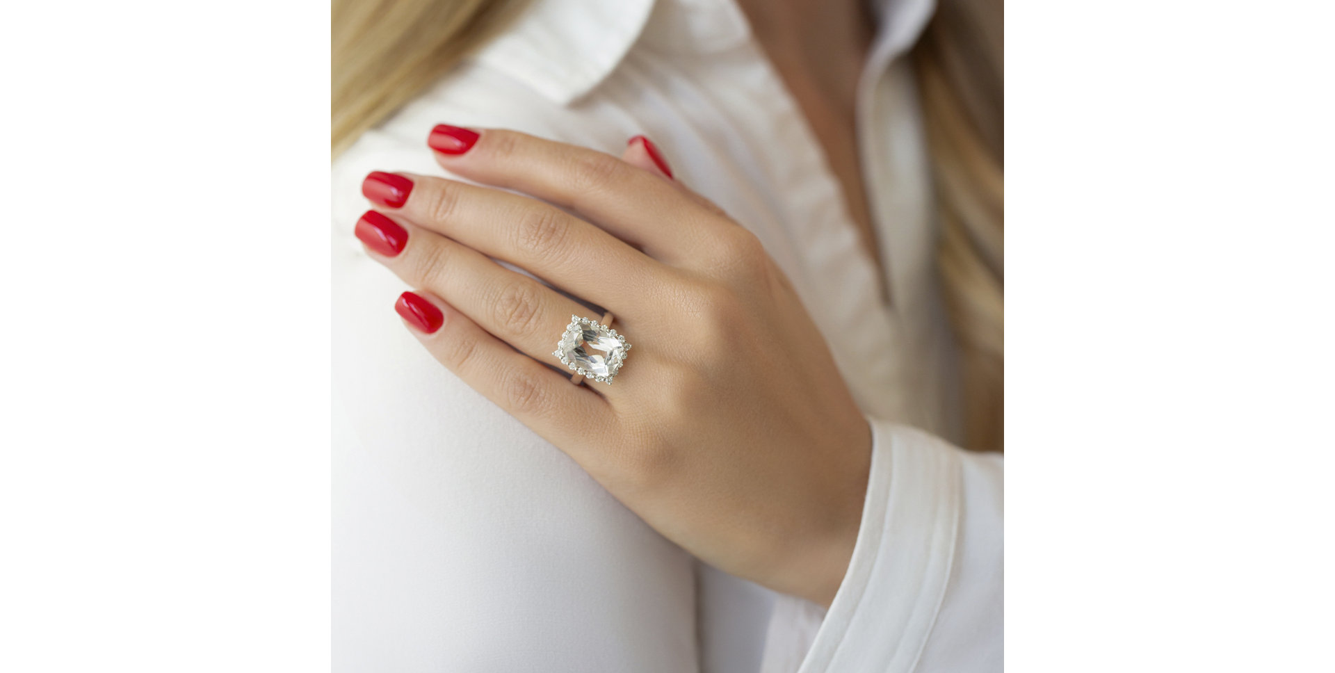 Diamond ring with Topaz Justin