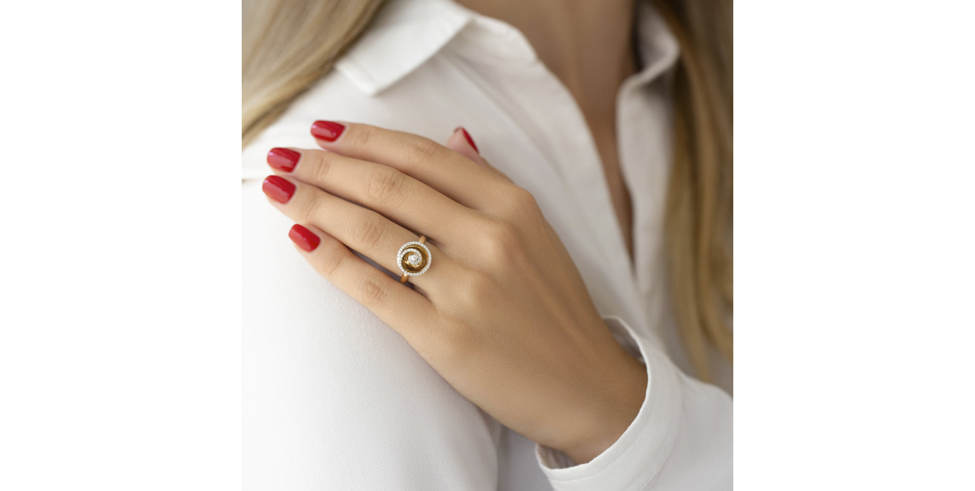 Diamond ring Shiny Spiral