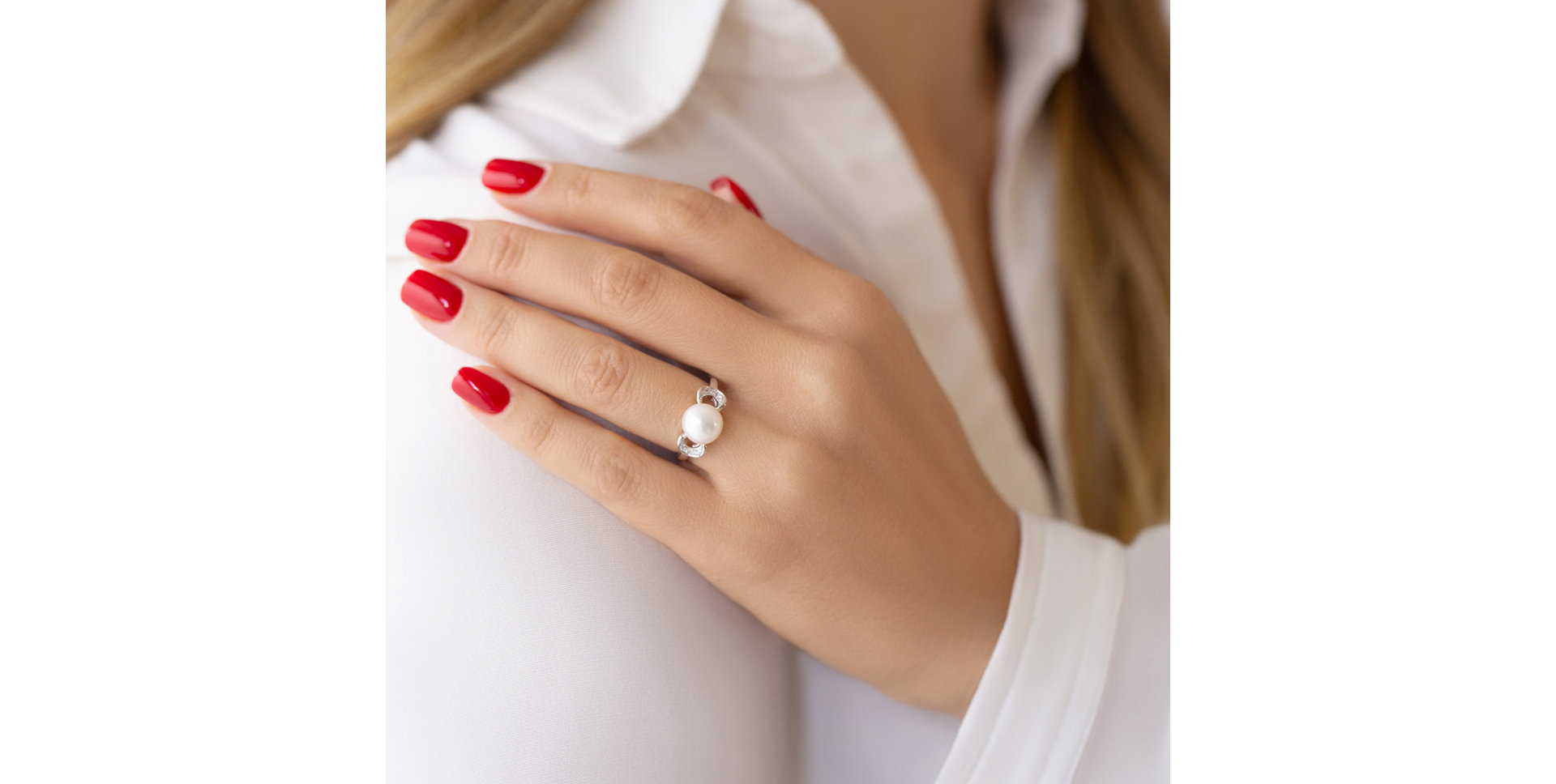 Diamond ring with Pearl Pearl Passion