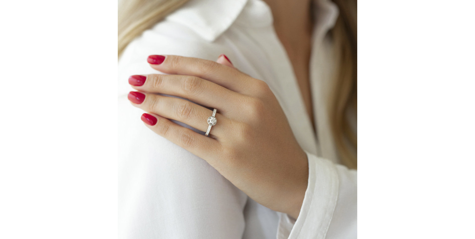 Diamond ring Crystal Lune