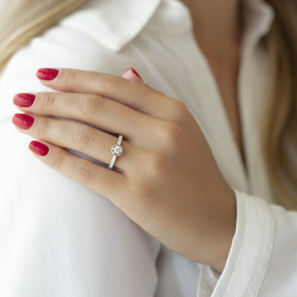 Diamond ring Crystal Lune