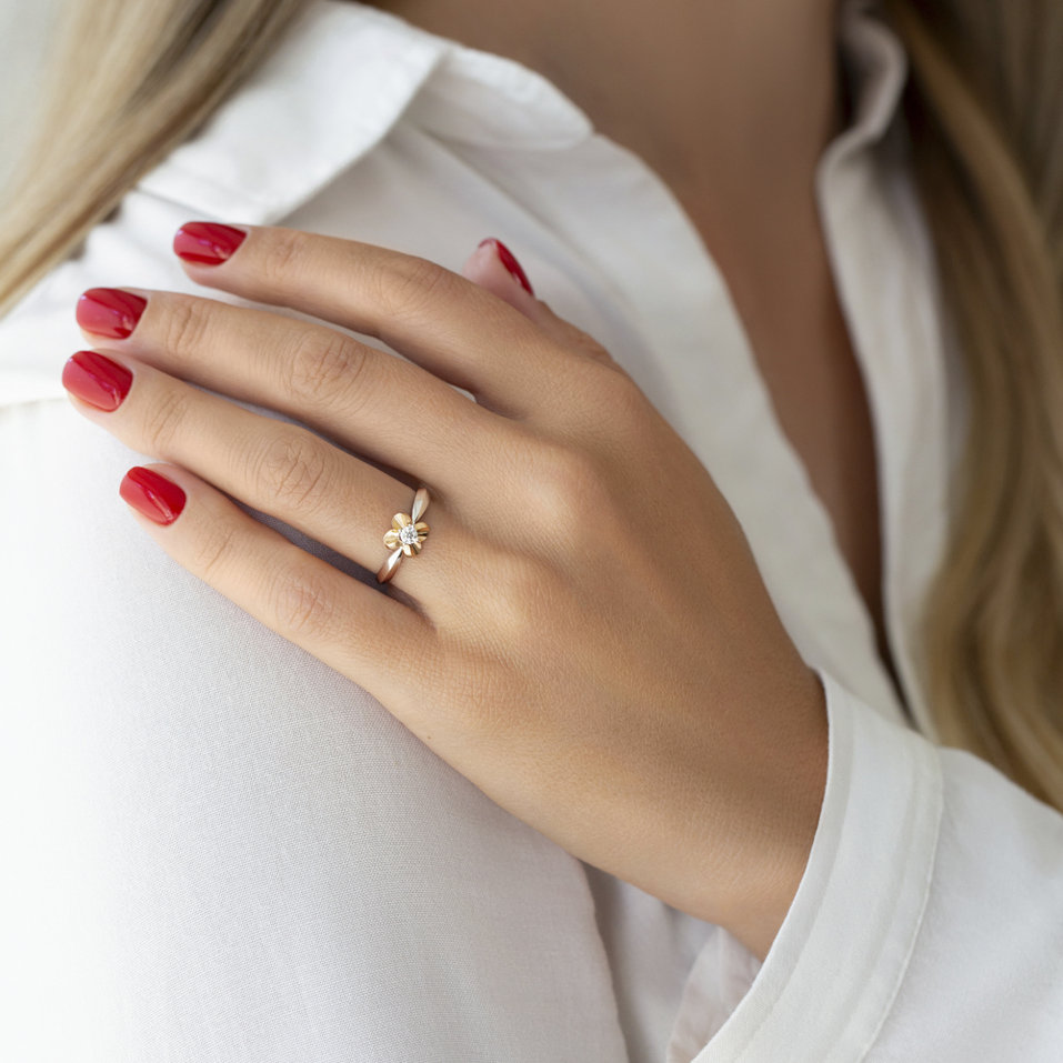 Diamond ring Flower Love
