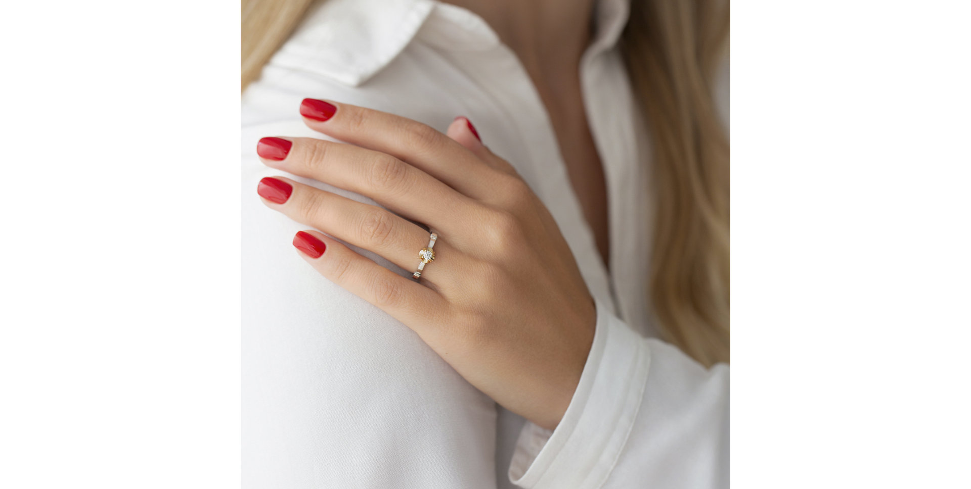 Diamond ring Pink Blossom