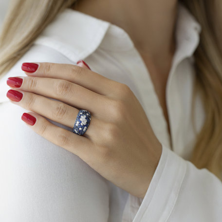 Diamond ring with Sapphire Milenium Dream