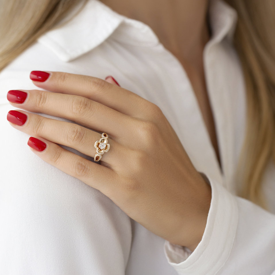 Diamond ring Sunny Flower