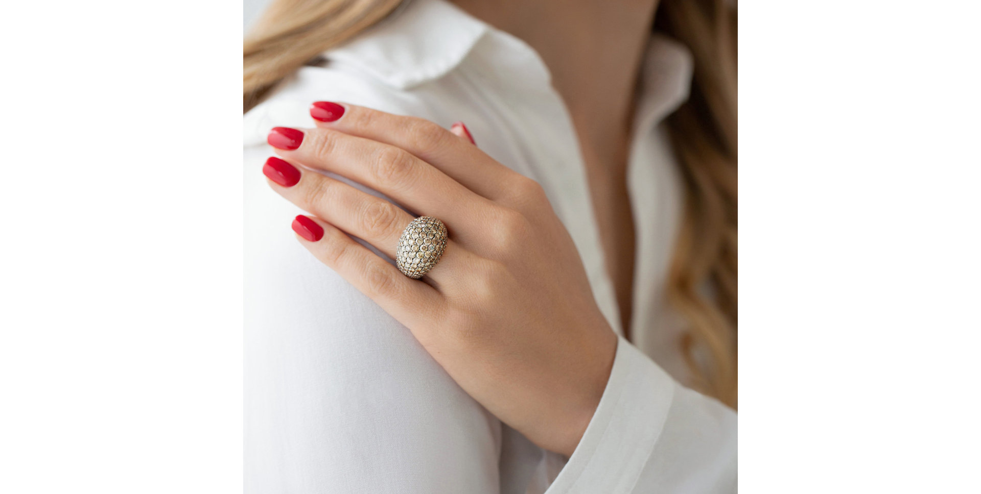 Ring with brown diamonds Bess