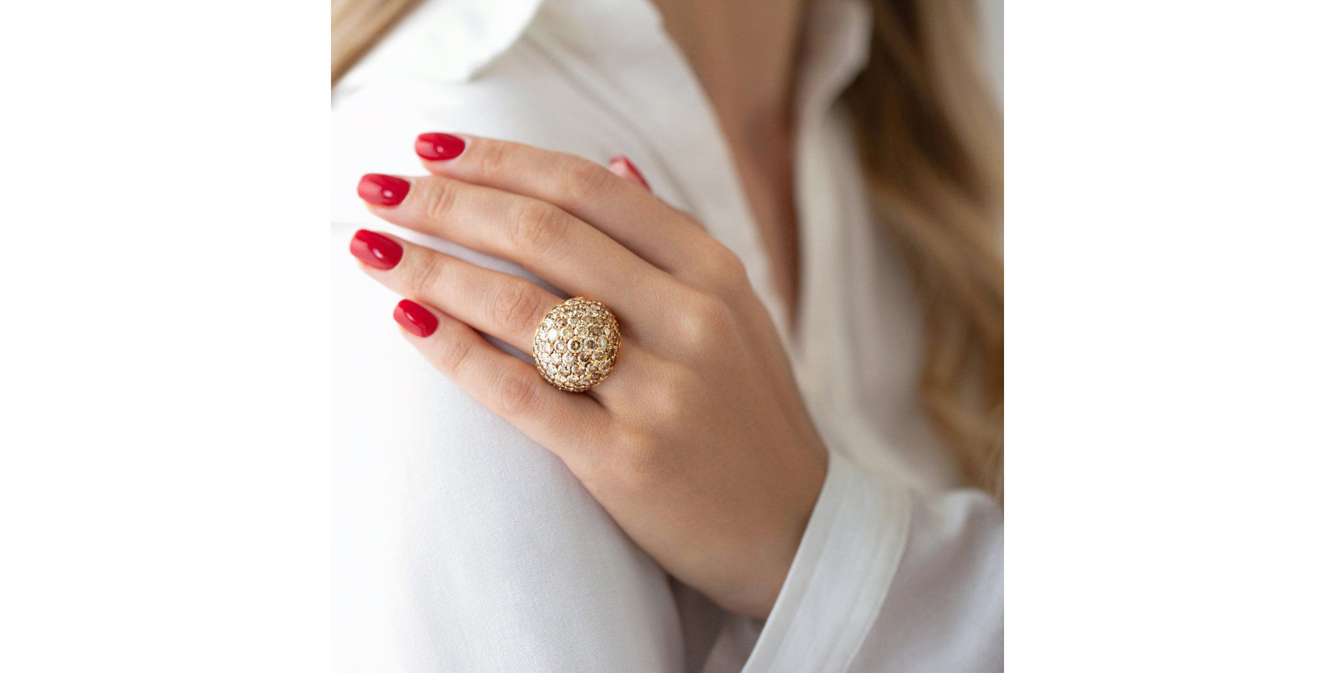 Ring with brown diamonds Martine