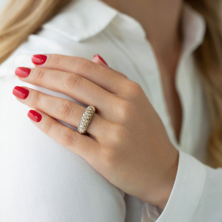 Ring with brown and white diamonds Glamour Stars