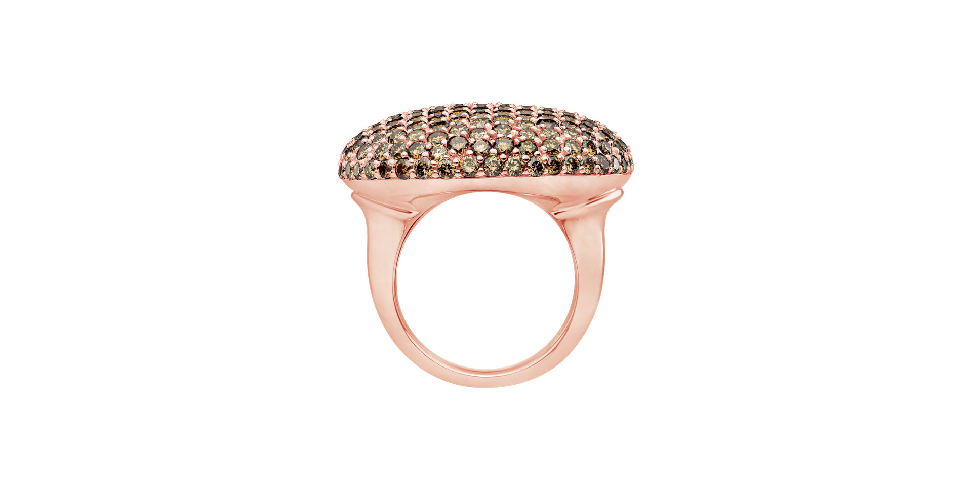 Ring with brown diamonds Daring Sunset