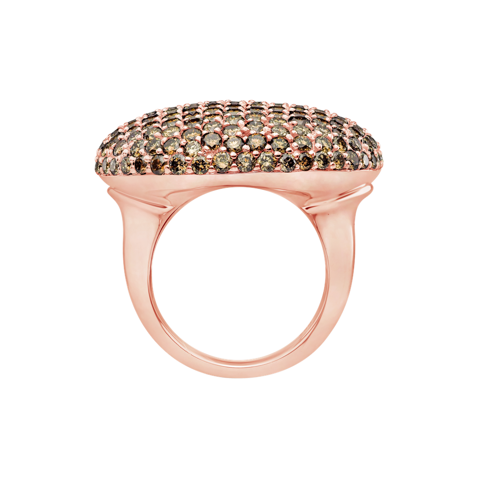 Ring with brown diamonds Daring Sunset