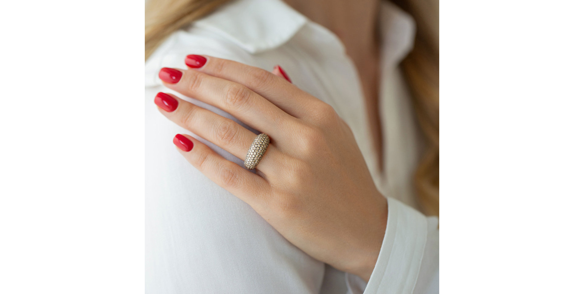 Ring with brown diamonds Reese