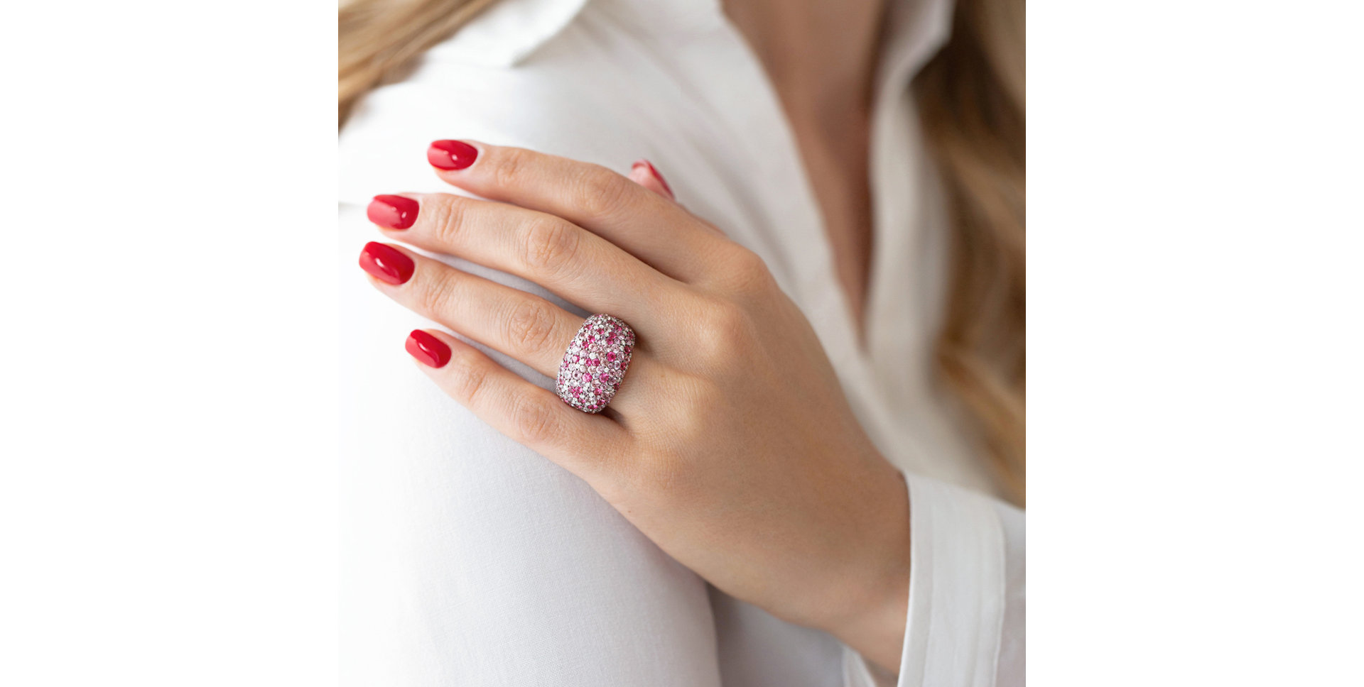 Diamond ring with Sapphire and Spinel Star Kingdom
