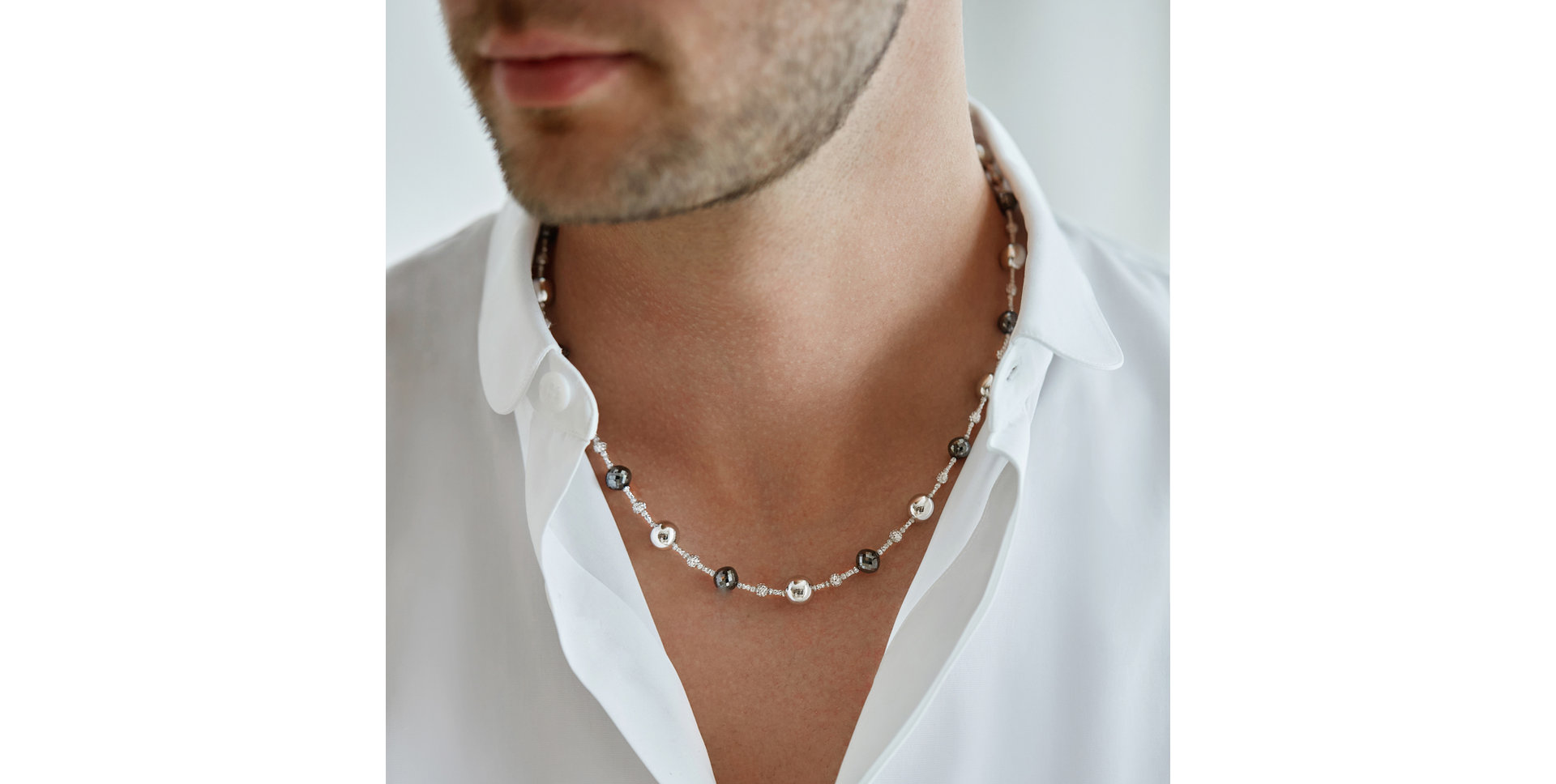 Necklace with black diamonds Glorious Marvel