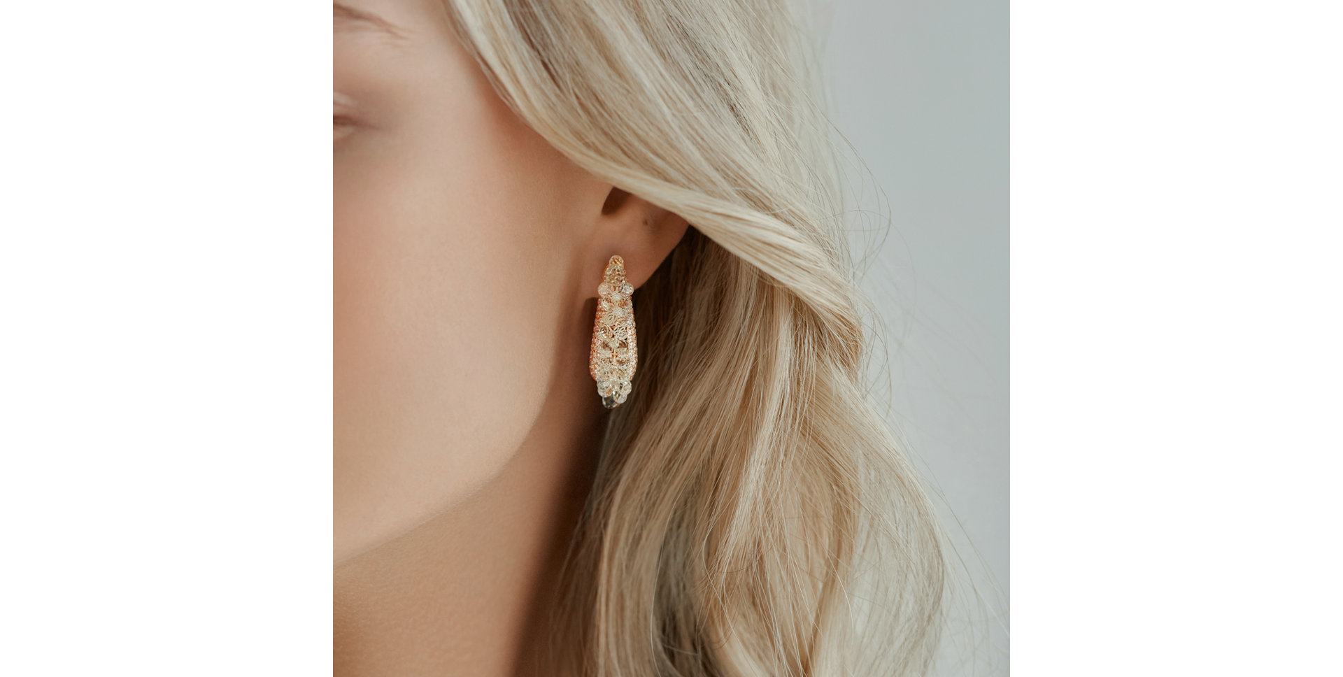 Diamond earrings and Amethyst Galaxy Drops