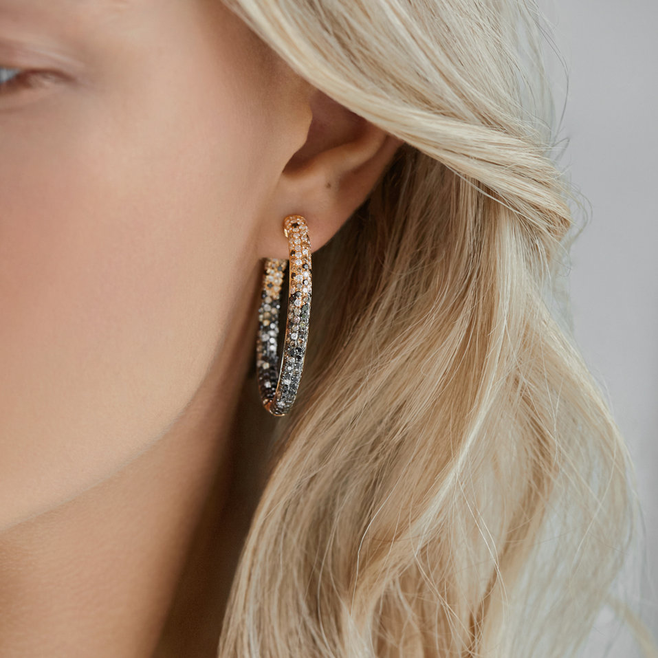 Earrings with coloured diamonds Galaxy Sin