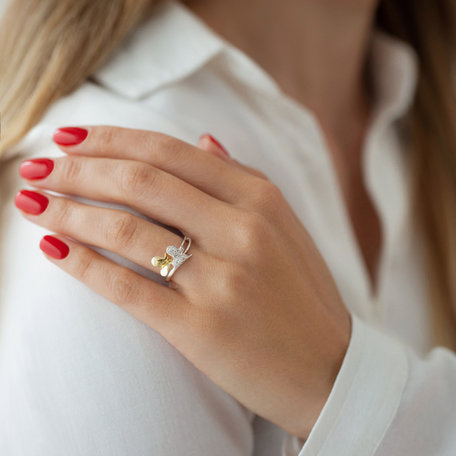 Diamond ring Flying Butterfly