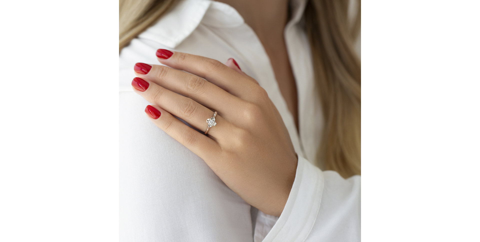 Diamond ring Vesper Flower