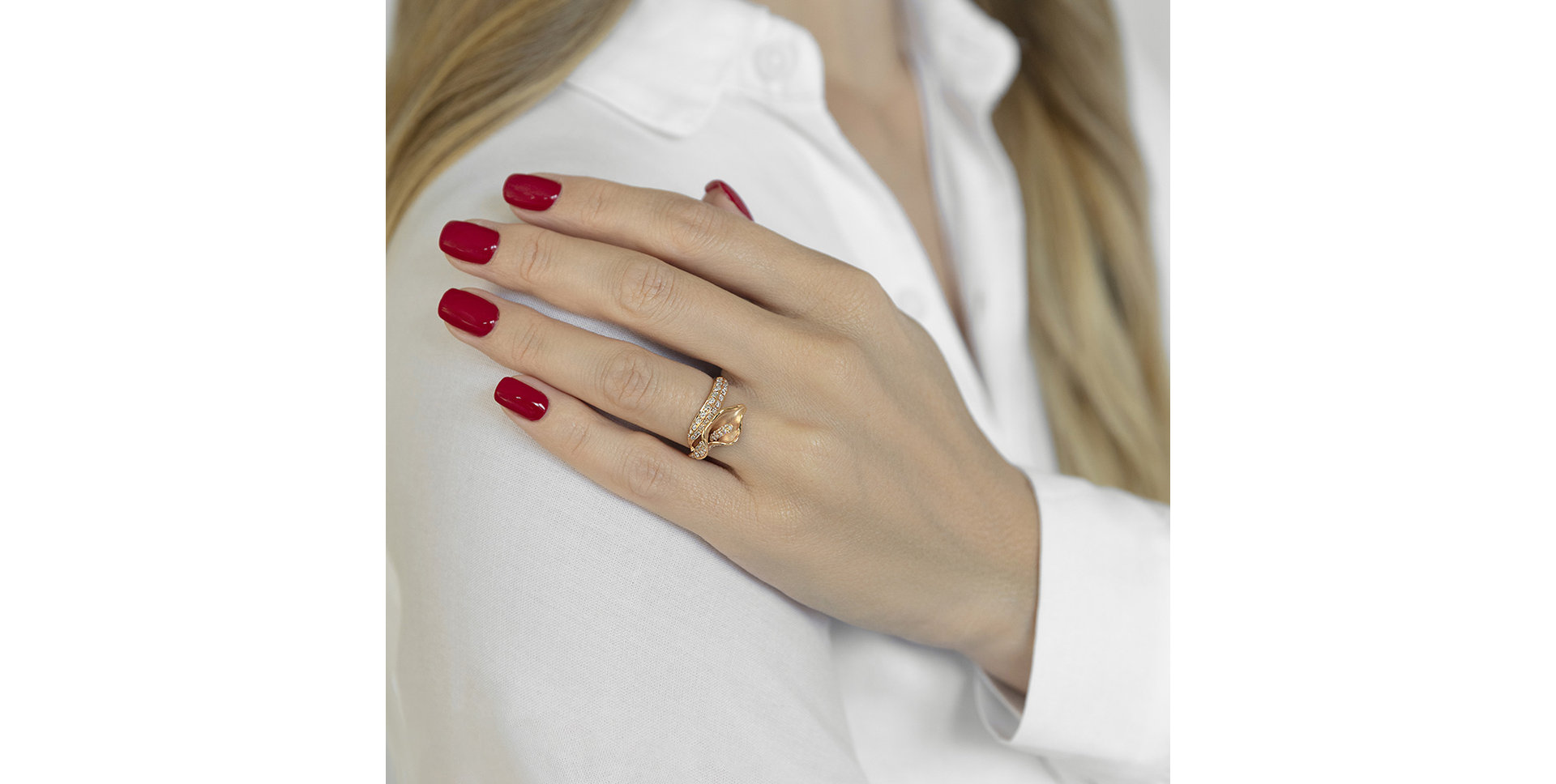 Diamond ring Sunshine Flower