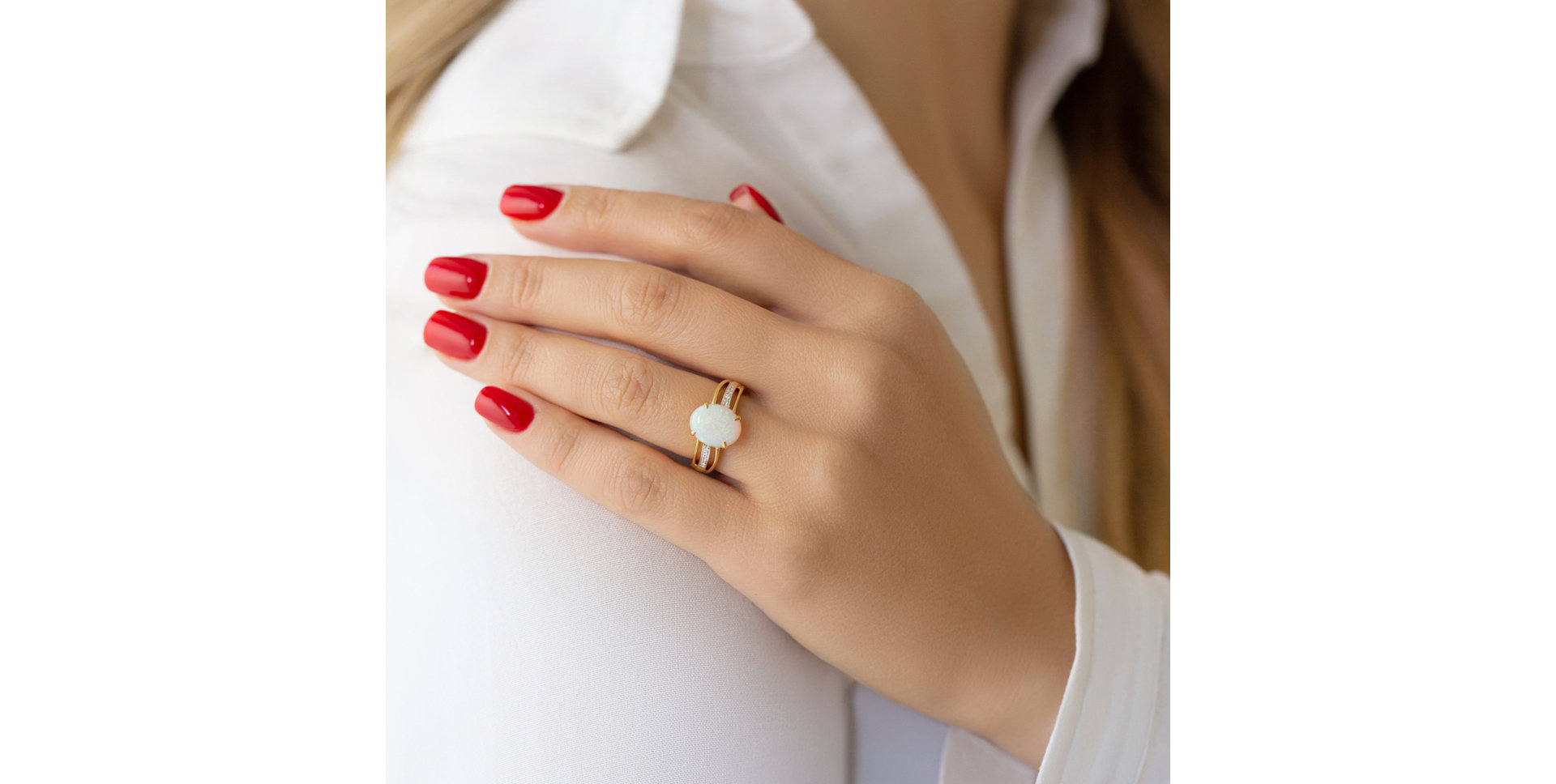 Diamond ring with Opal Fun Fair