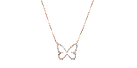 Diamond necklace Simple Papillon