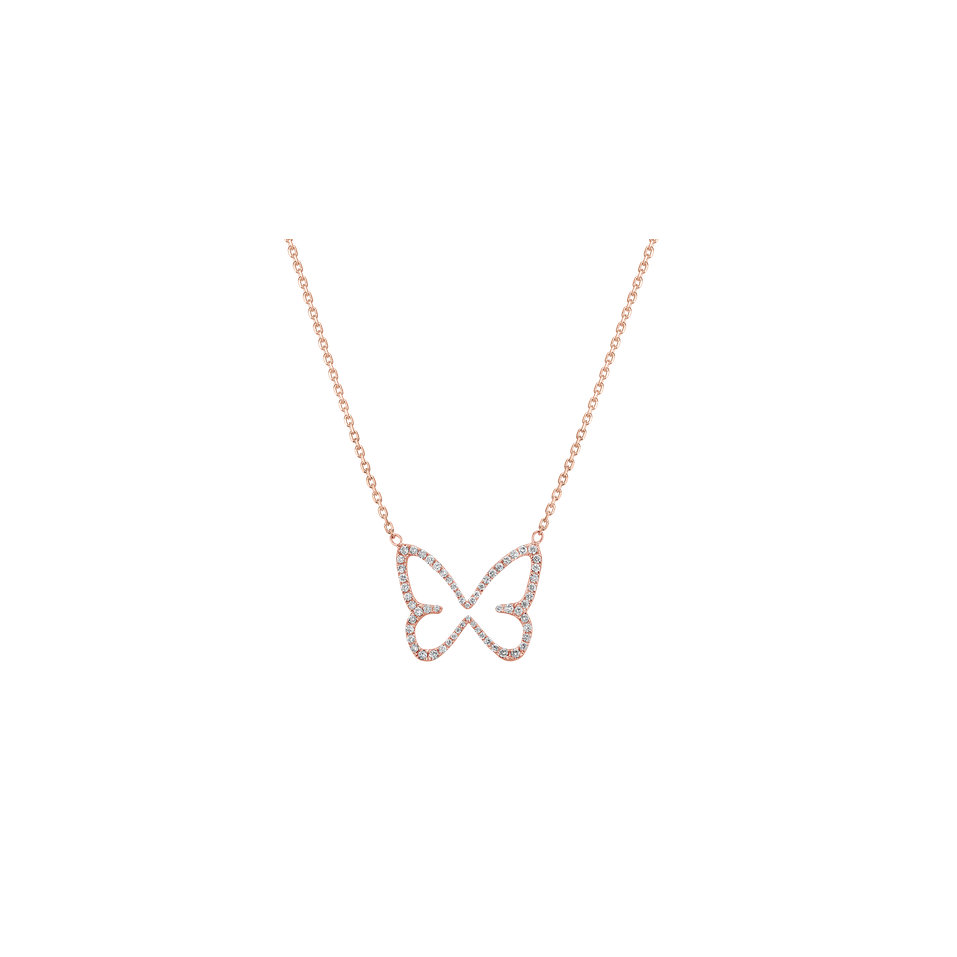 Diamond necklace Simple Papillon