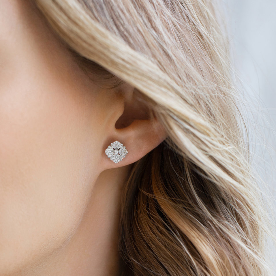 Diamond earrings Moon Flora