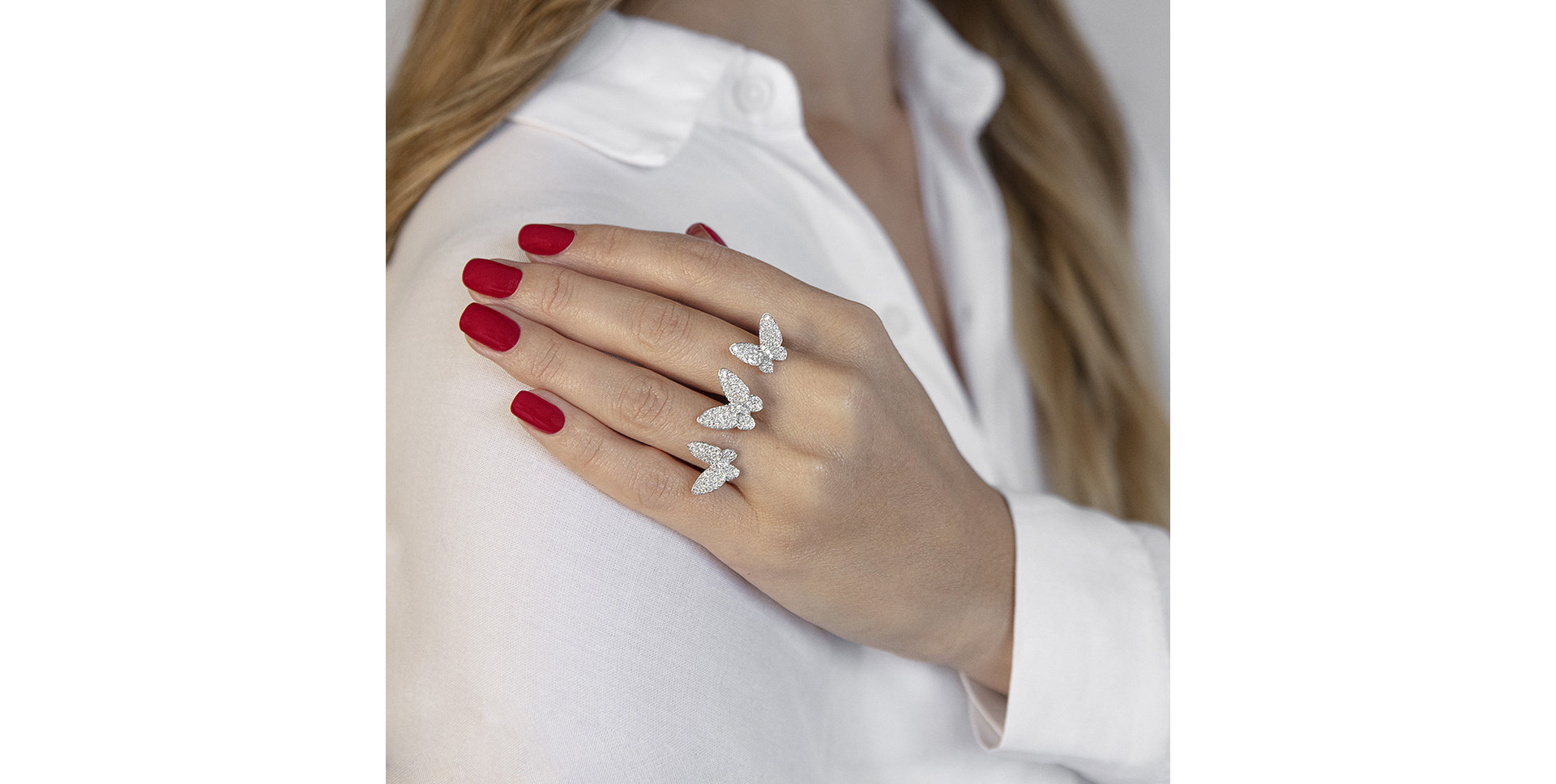 Diamond ring Royal Butterflies