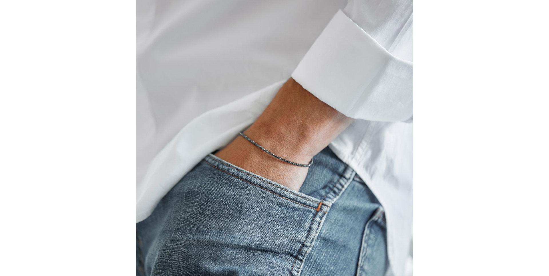 Bracelet with black diamonds Darkness