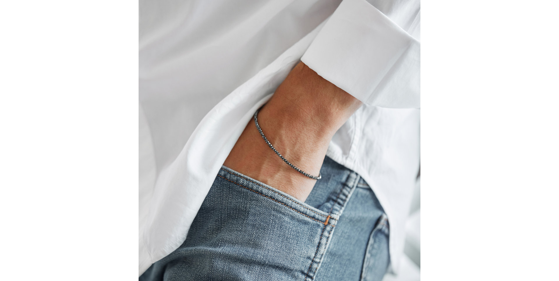 Bracelet with black diamonds Darkness