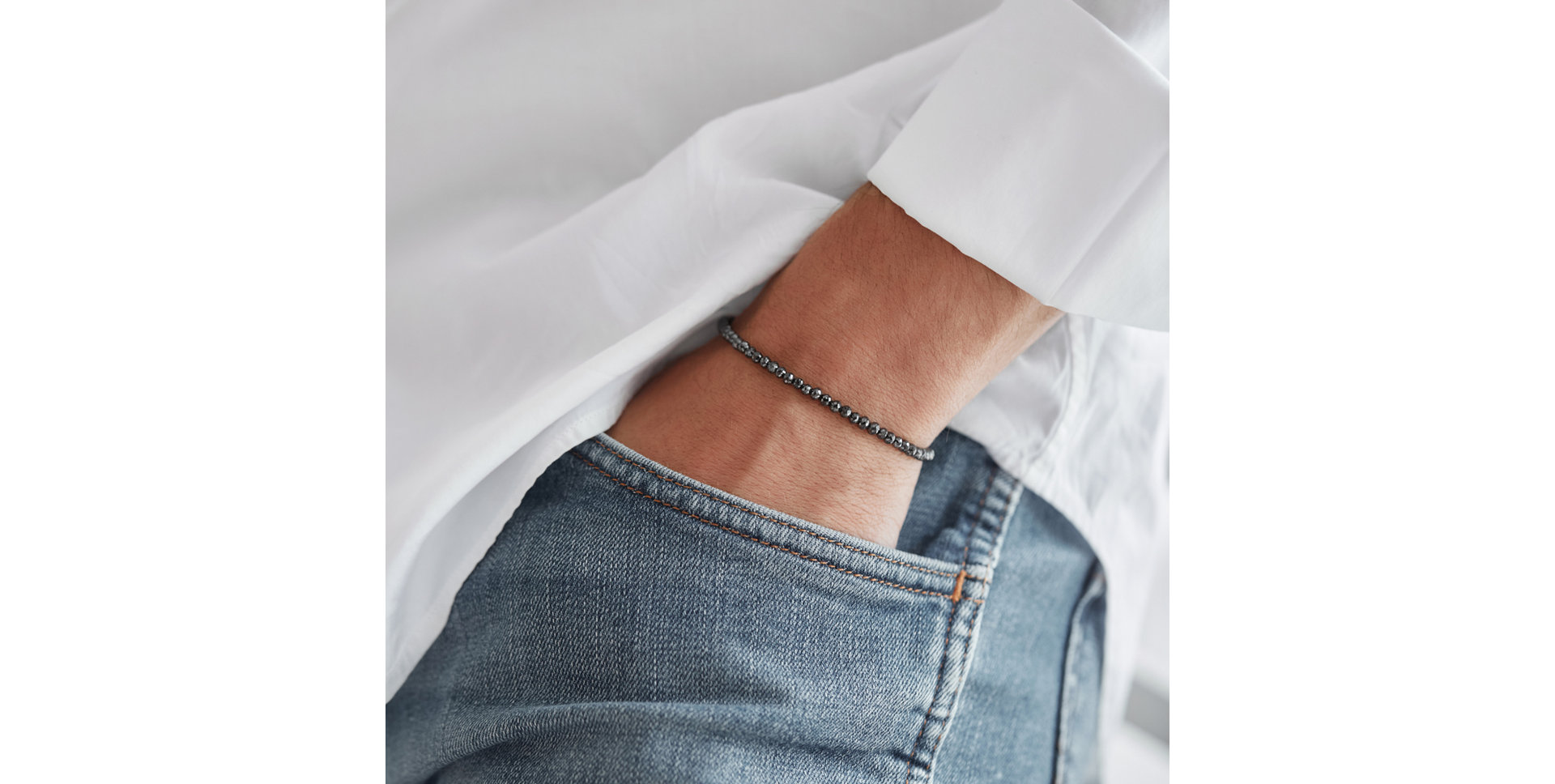 Bracelet with black diamonds Darkness